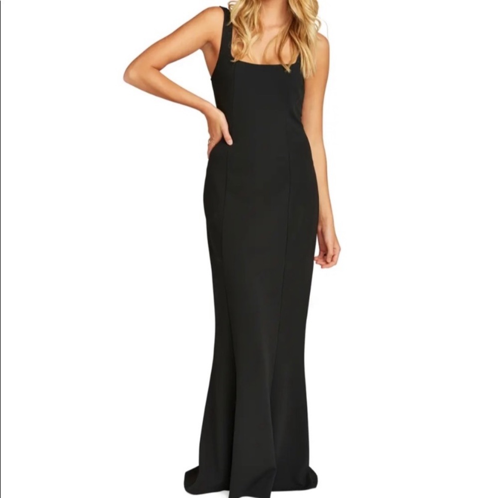 Show me your mumu Belinda square neck stretch gown